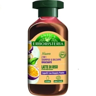 Sampon si balsam hidratant cu lapte orez Antica Erboristeria 2 in 1, 250 ml