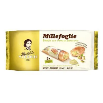 Prajituri Foietaj Crema fistic Mini Snack Matilde Vicenzi 125g