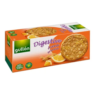 Biscuiti cu fulgi de ovaz si portocale Digestive Gullon 265g