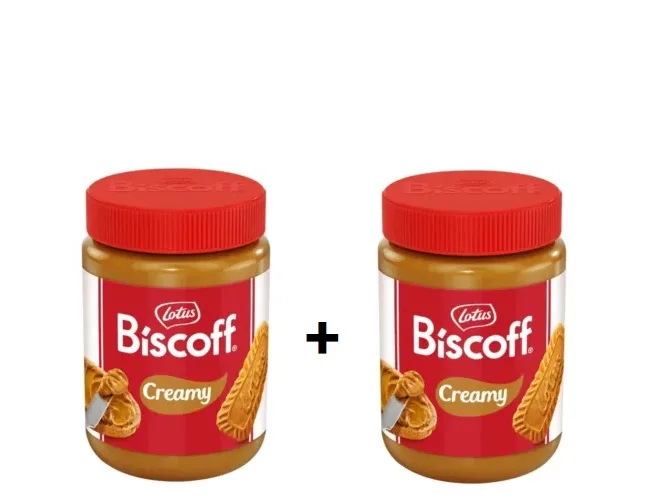 Pachet Bipack Crema de biscuiti cu caramel Lotus Biscoff Creamy 400g Pachet Bipack Crema de biscuiti cu caramel Lotus Biscoff Creamy 800g