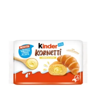 Cornuri cu crema de lapte Kinder Kornetti, 6 buc, 270g New