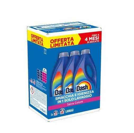 Detergent lichid pentru rufe colorate Dash Salva Colore pachet