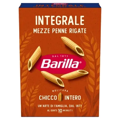 Paste Barilla Mezze Penne Rigate Integrale 500g