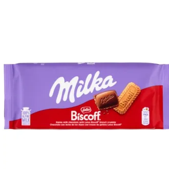 Ciocolata cu lapte Milka Biscoff 90g