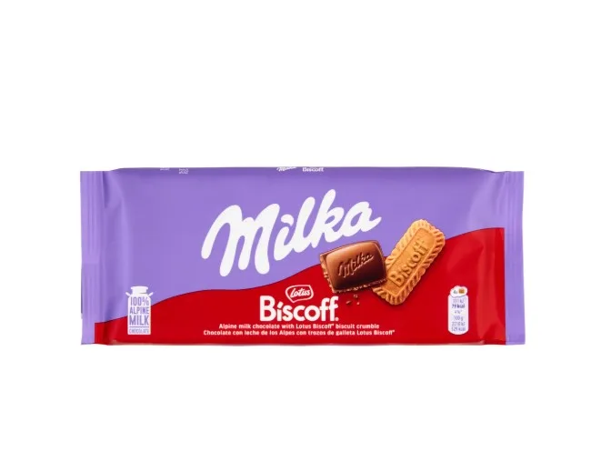 Ciocolata cu lapte Milka Biscoff 90g