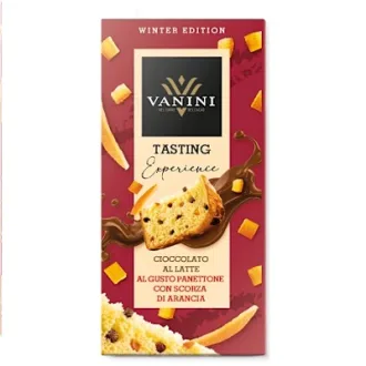 Ciocolata cu lapte si portocale confiate Vanini 75g
