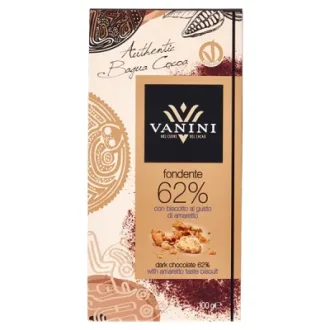 Ciocolata neagra cu biscuiti Amaretto Vanini 100