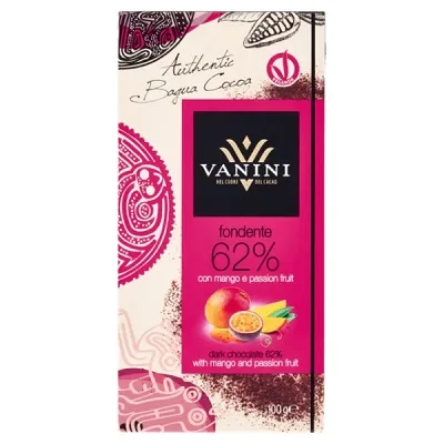 Ciocolata neagra cu mango si fructul pasiunii Vanini 100g