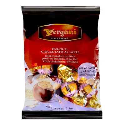 Praline de ciocolata cu crema de lapte si cereale Vergani Sfere 100g Praline de ciocolata cu crema de lapte si cereale Vergani Sfere 100g